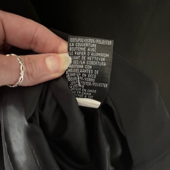 Kasper Formal Black Jacket 18 Tailored Classic Silver Metallic Buttons Classic - Picture 7 of 9